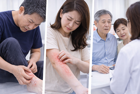 กลุ่มผู้ที่เหมาะกับการตรวจรักษาโรคผิวหนัง (ภาพสมจริง ไม่มีตัวหนังสือ)